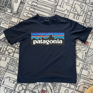 Patagonia Kids Dark Blue Mountain Graphic Tee